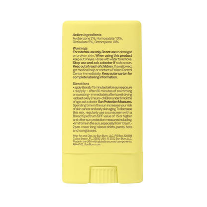 Sun Bum Protector Solar en Barra Facial Transparente SPF 50 para Ni...