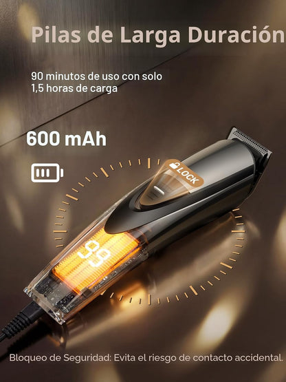 SHPAVVER Cortadora de barba para hombres: cortapelos profesional de...