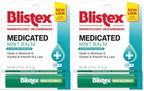 Blistex Bálsamo labial de menta medicada (paquete de 2)