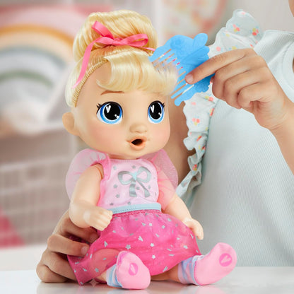 Muñeca Baby Alive Fairy Fashions Harper Hugs con ropa y accesorios,...