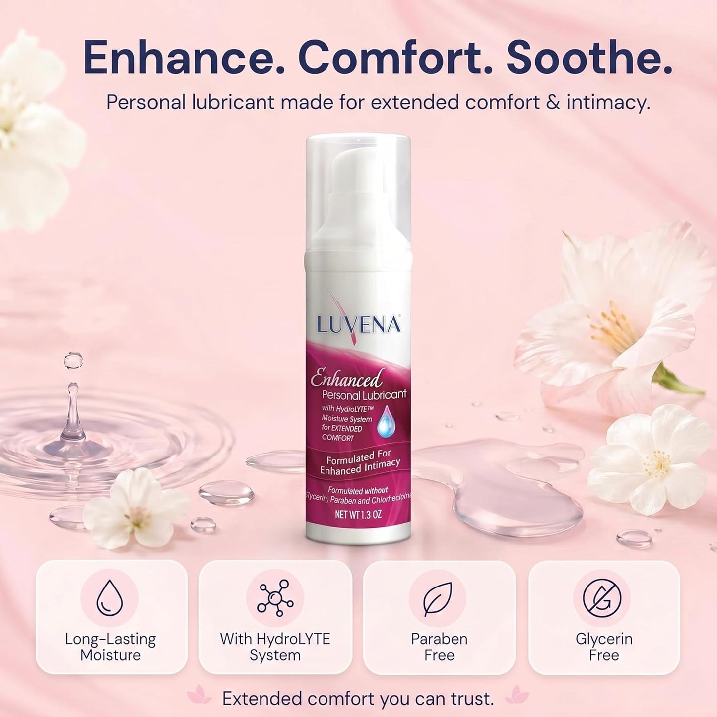 Luvena Lubricante para mujeres, alivia la sequedad femenina, cuidad...
