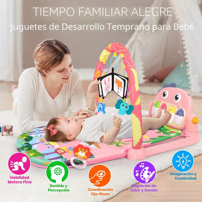 UMIKU Tapete de juego para bebé, tapete para el tiempo boca abajo,...