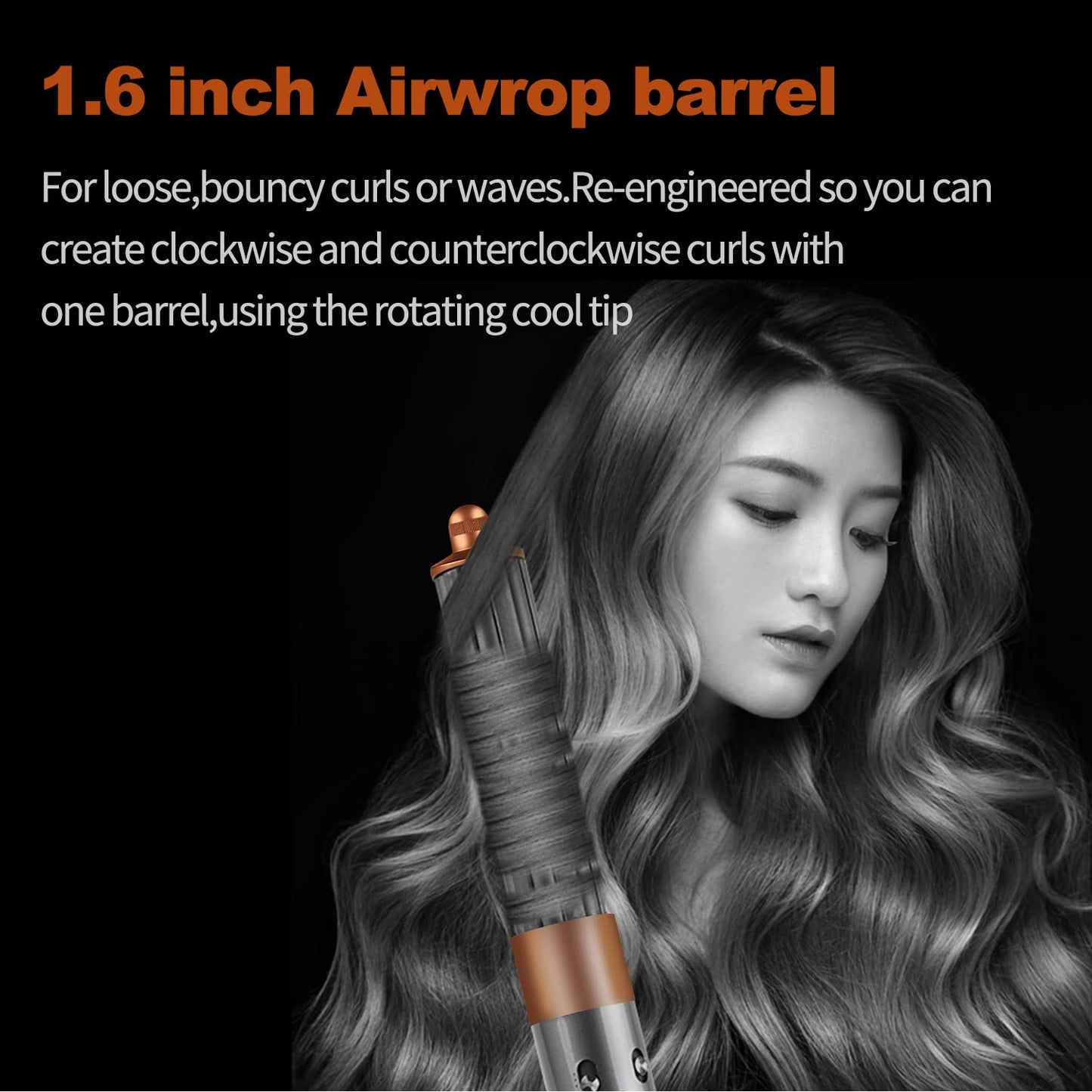 1 par de barriles rizadores de cabello de 1.6 pulgadas\/1.575 in pa...
