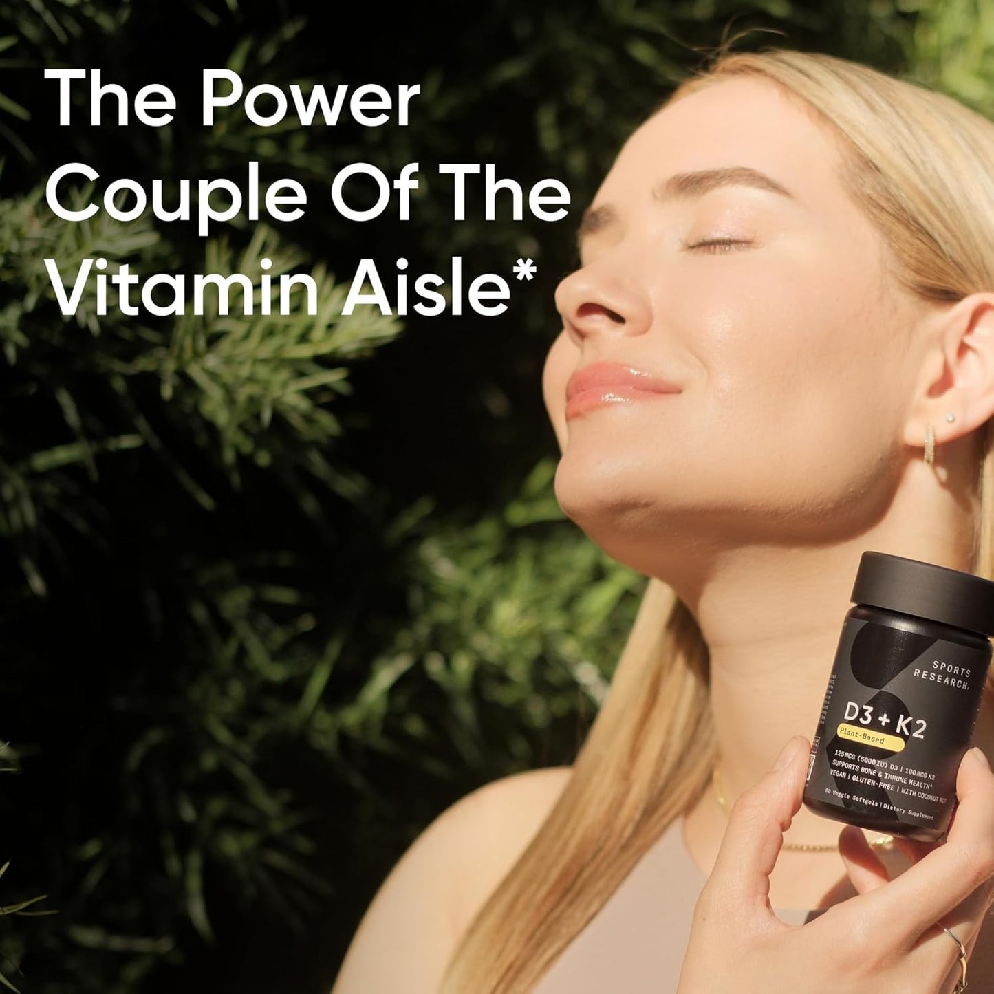 Sports Research Suplemento Vegano de Vitamina D3 + K2 con Aceite de...