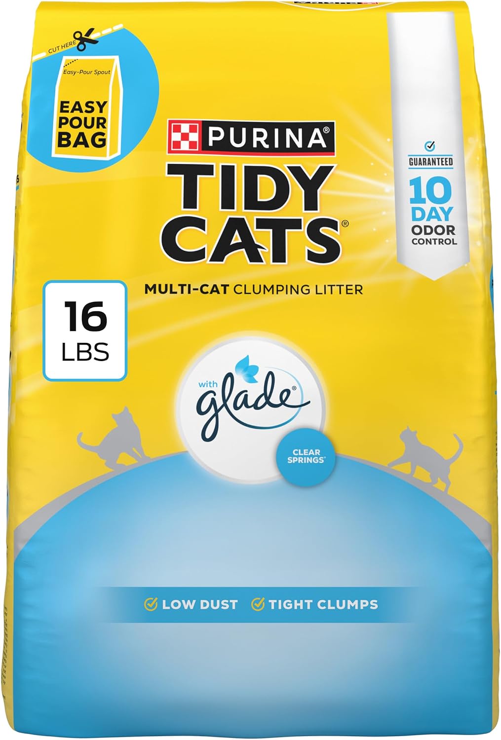 Purina Tidy Cats Arena Aglomerante para Múltiples Gatos, Glade Clea...