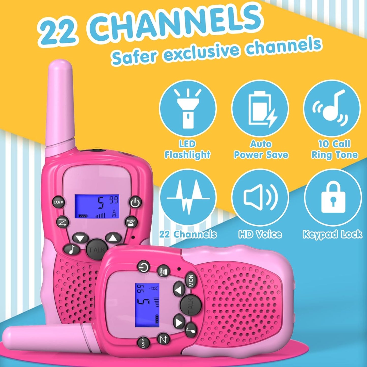 Selieve - Juguetes para niños de 3 a 12 años, walkie talkies para n...