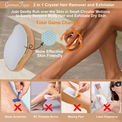 Eliminador de Pelo de Cristal Germantique, Removedor de Pelo Natura...