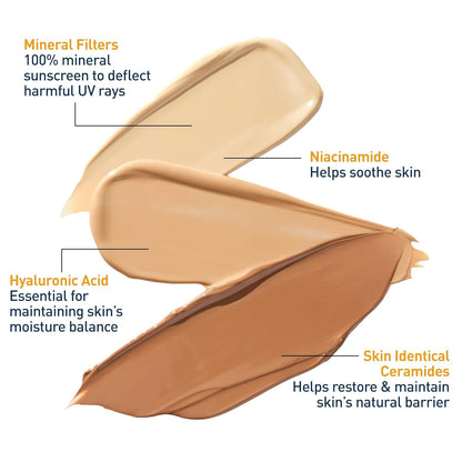 CeraVe Protector solar mineral hidratante SPF 30 con tinte transpar...