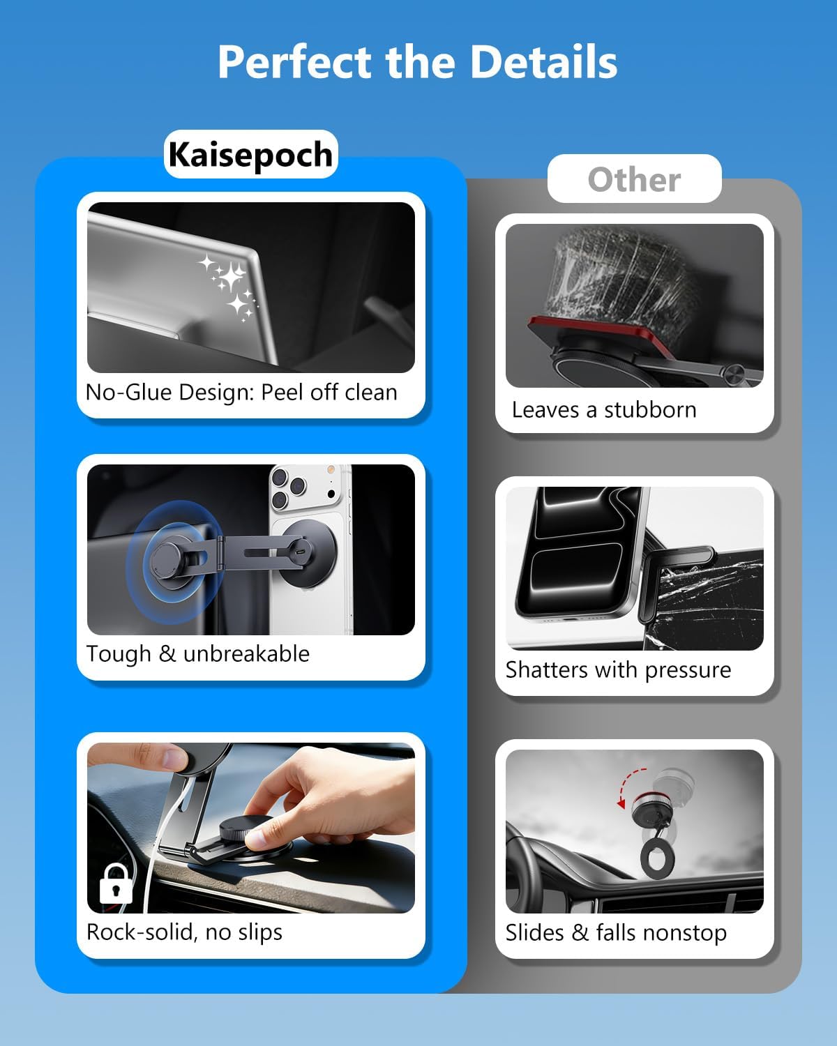 Cargador de soporte para teléfono Tesla: soporte inalámbrico de 15 W para Tesla Model 3/Y Accesorios 【 Imán N52 más fuerte + ajustable en 360° + diseño plegable? Soporte de coche para iPhone