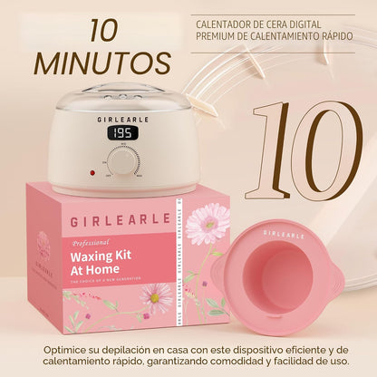GIRLEARLE Kit de cera digital premium para mujeres y hombres, calen...