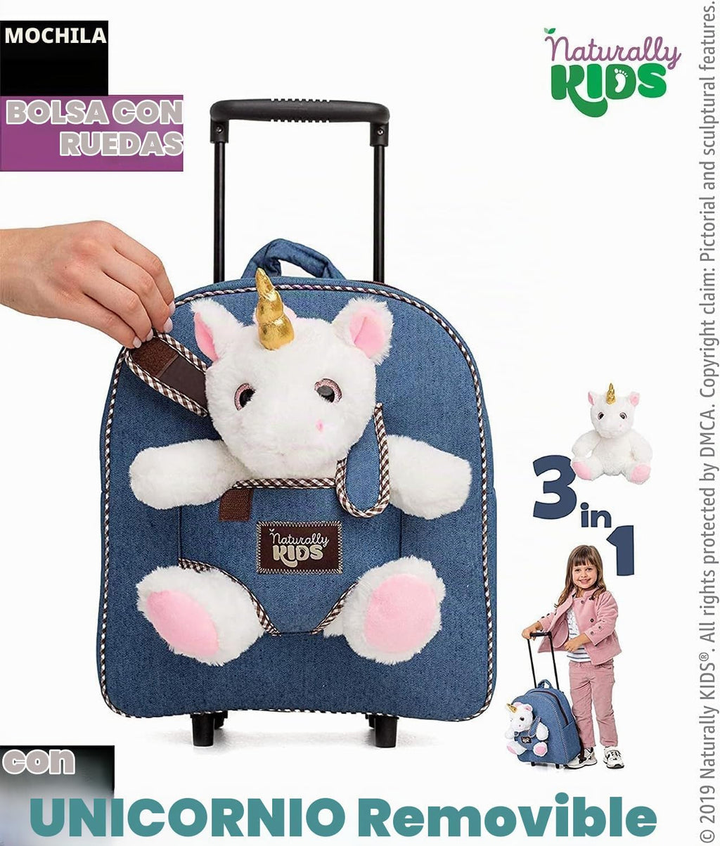 Naturally KIDS Maleta para niños pequeños con. Juguete de peluche c...