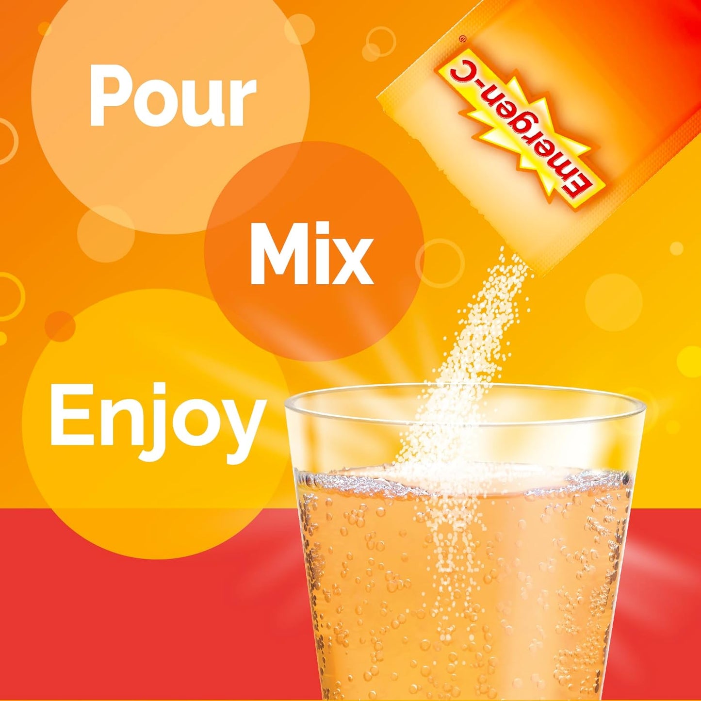 Emergen-C Polvo de apoyo inmunológico de 1000 mg de vitamina C mand...