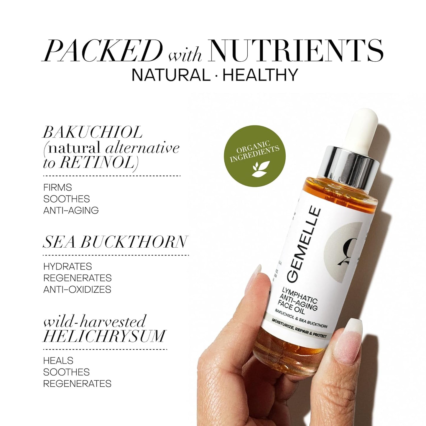 GEMELLE Aceite facial antienvejecimiento linfático | Ganador del pr...