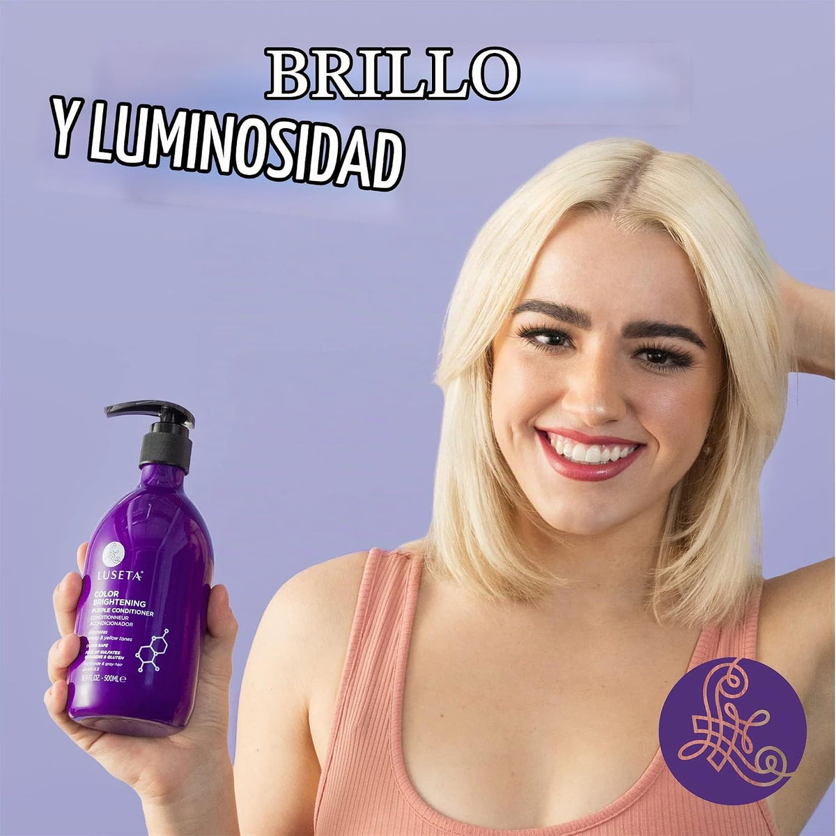 Luseta - Acondicionador morado para cabello teñido, gris, rubio y s...