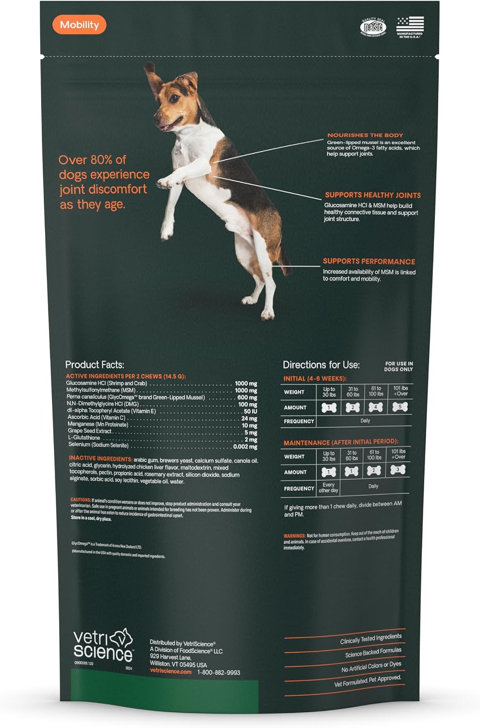Masticables Glyco-flex III para perros de Vetri-Science Laboratorie...
