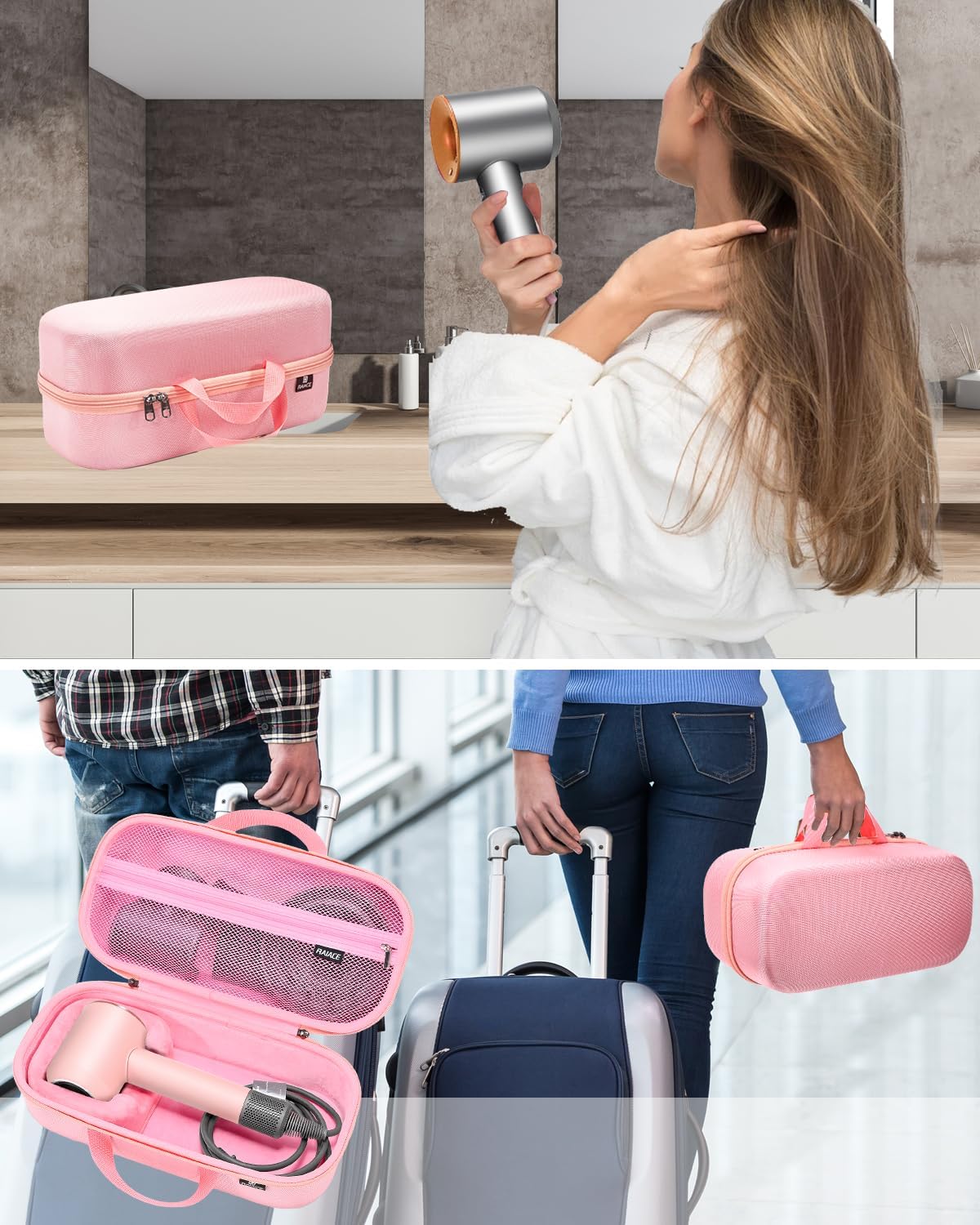 Estuche de almacenamiento rígido RAIACE compatible con secador de p...