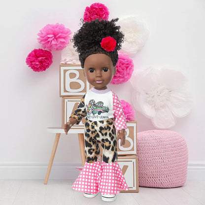 ZQDOLL Conjunto de ropa de muñeca negra y muñeca de bebé, accesorio...