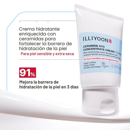 Illiyoon Ceramide Ato Concentrate Cream | Hidratante para piel seca...