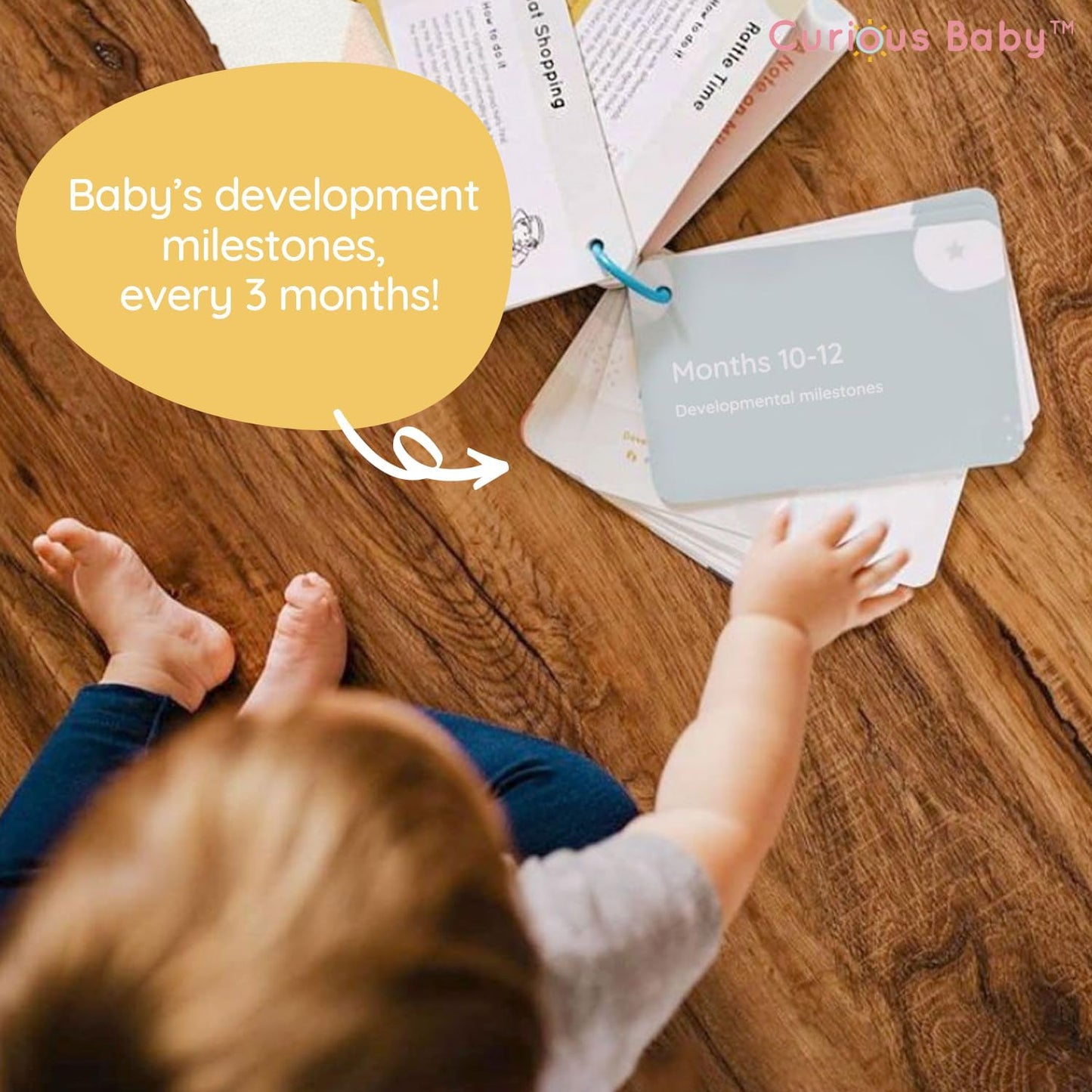 Curious Baby™ Más de 40 actividades galardonadas para Baby & Me (0-12 meses) | Ideas creativas de juego centradas en el desarrollo y estimulantes para bebé y yo | Incluye tarjetas de alto contraste en