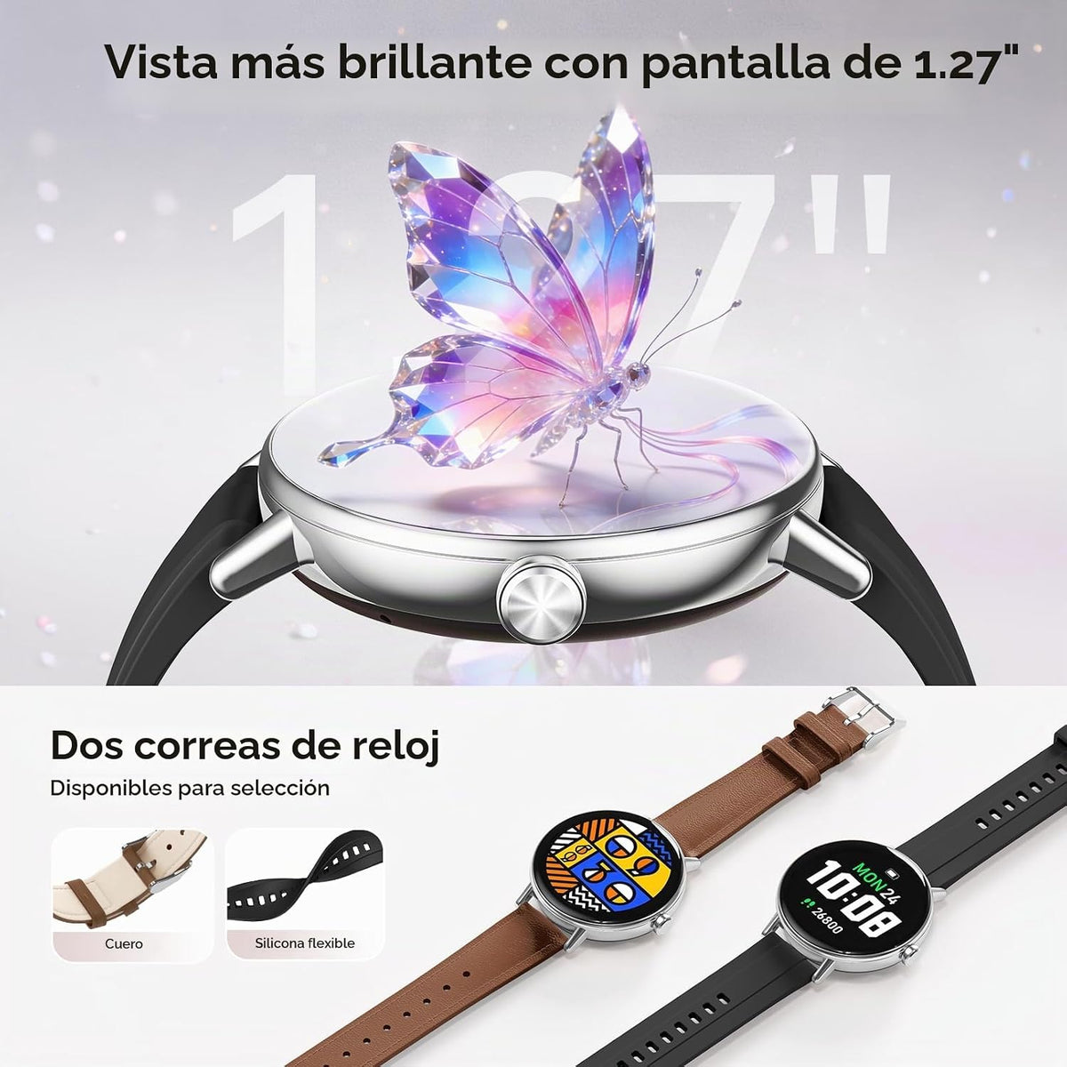 Gydom Reloj inteligente de 1.27 pulgadas para mujeres y hombres, co...