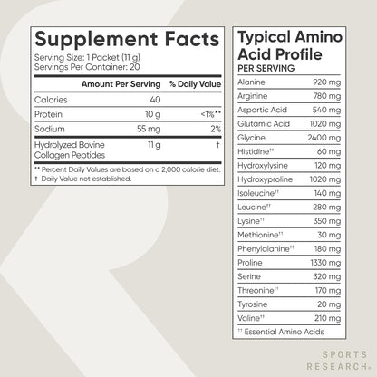 Sports Research - Péptidos de colágeno - Suplemento de proteína de...