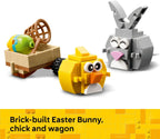 LEGO Juguete de construcción de caza de huevos de conejo de Pascua y pollito para niñas y niños, juego de simulación de primavera para niños a partir de 8 años, relleno de canasta o idea de regalo