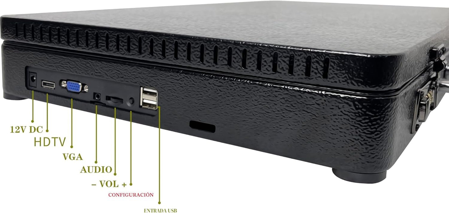 Consola de Juego Arcade Portátil WYGaming 20000 en 1 Caja de Metal, Consola de Juego Electrónico Retro de Pantalla 3D de 22 Pulgadas, con Funciones de Buscar/Ocultar/Guardar/Cargar/Pausar