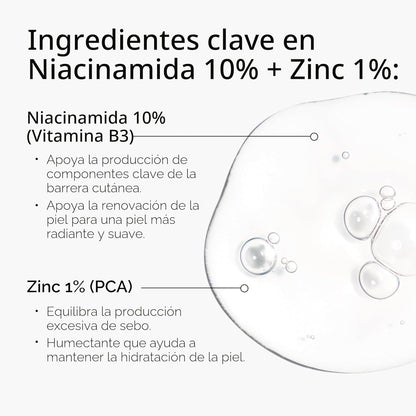 The Ordinary Niacinamide 10% + Zinc 1%, Smoothing Serum for Blemish...