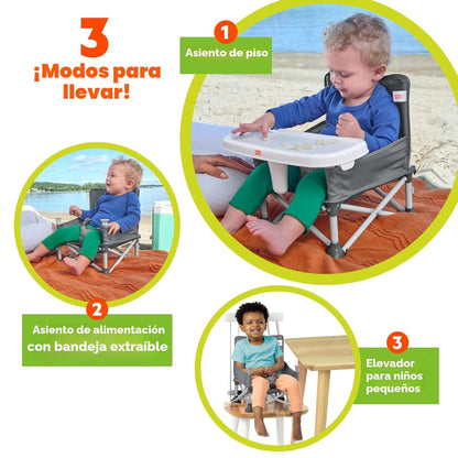 Bright Starts Pop 'N Sit Asiento elevado portátil, para uso en...