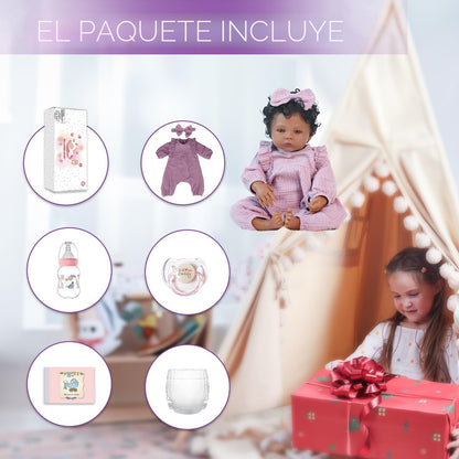 WOOROY Muñecas Realistas Reborn Baby Dolls Niña Negra \u2013 Muñeca...