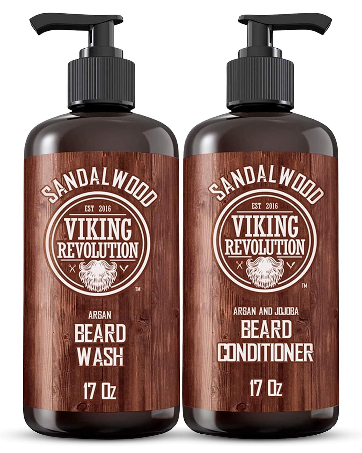Viking Revolution Juego de acondicionador para barba y lavado de ba...