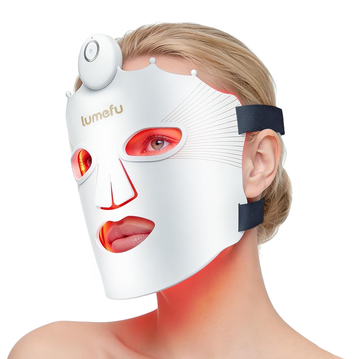 Lumefu Nimbus - Máscara de terapia de luz roja inalámbrica ultralig...