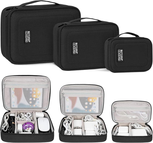 AKOZLIN Estuche organizador de cables con divisor ajustable, 3 unid...