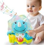Ryotagift Juguetes de dinosaurios musicales bilingües para bebés, a...