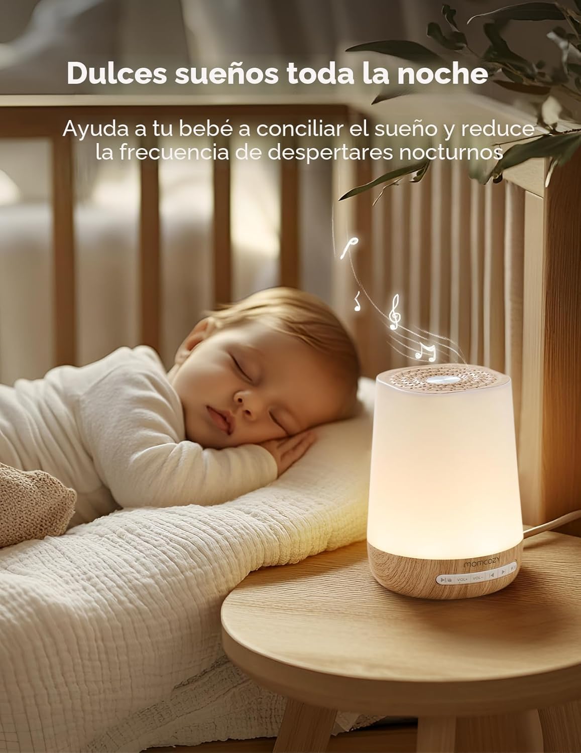 Máquina de sonidos para bebé, Momcozy - Máquina de ruido blanco con...