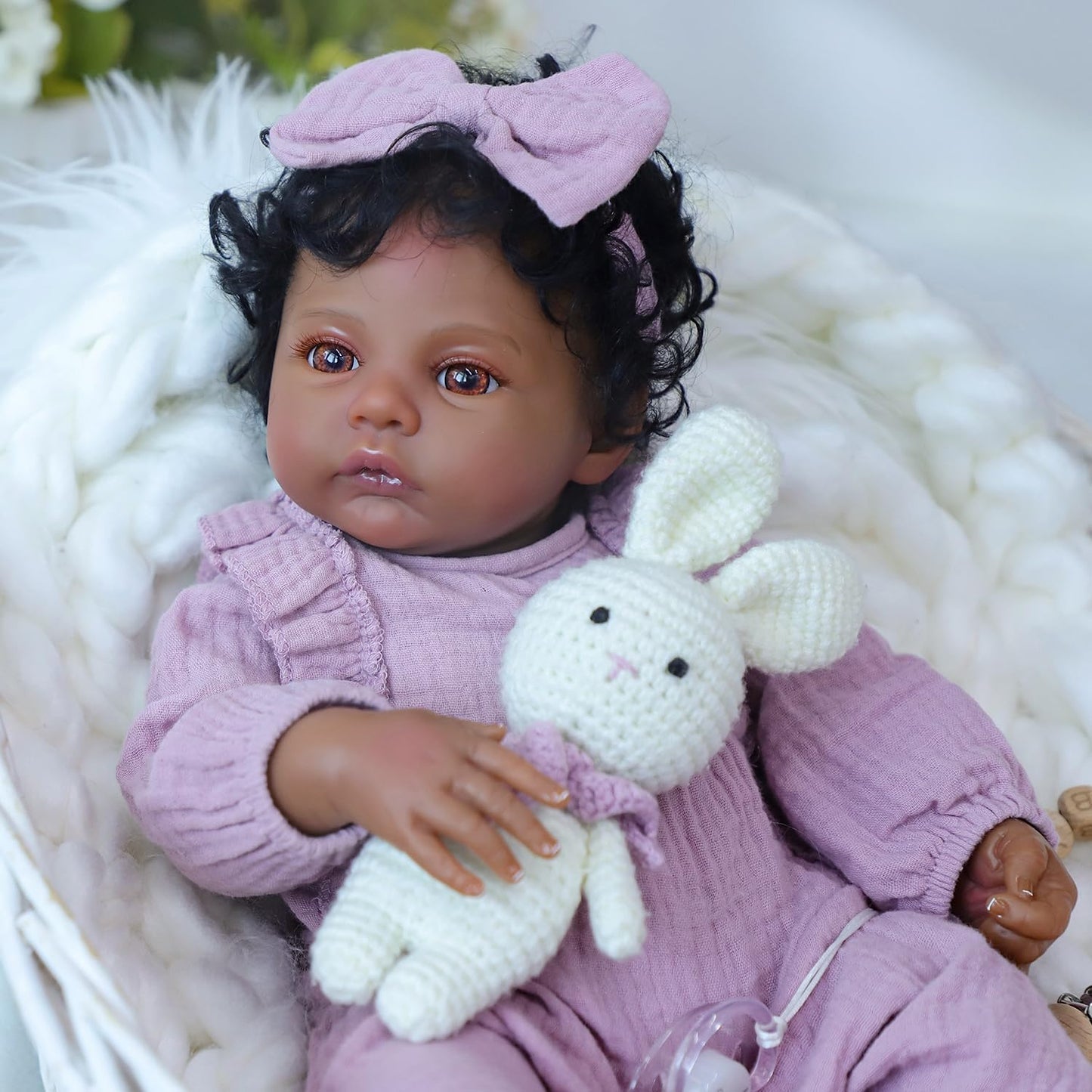 WOOROY Muñecas Realistas Reborn Baby Dolls Niña Negra \u2013 Muñeca...