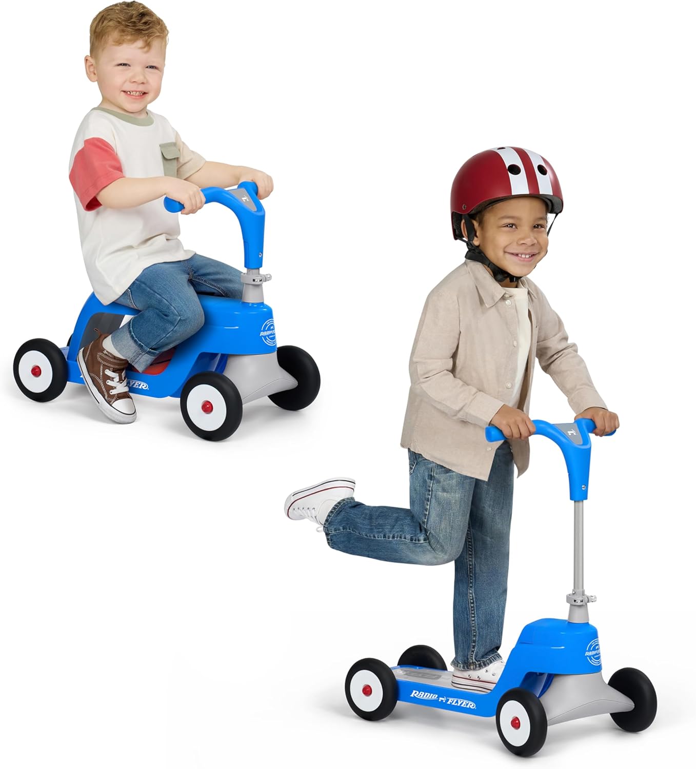 Radio Flyer Scoot 2 Scooter, azul, para niños de 1 a 4 años, juguet...