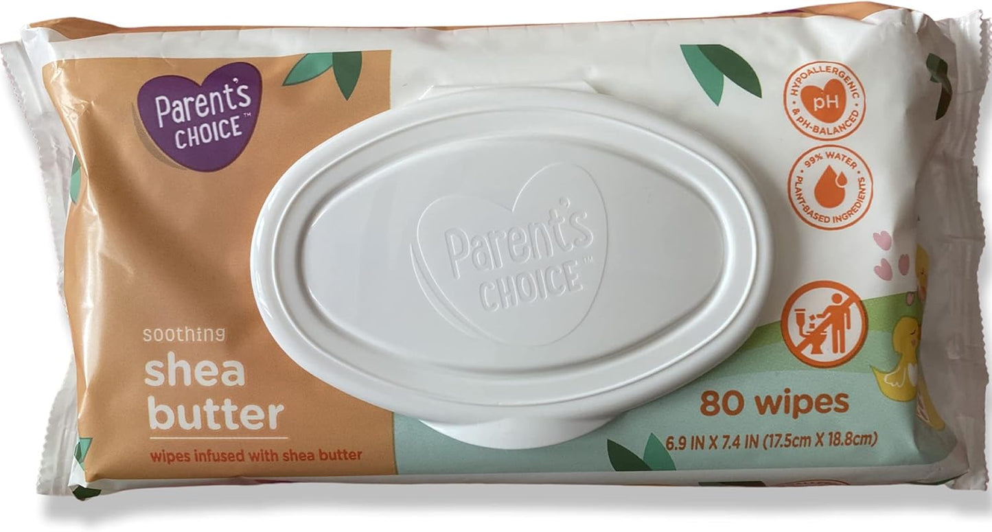 Parent's Choice Toallitas para bebés 80ct manteca de karité