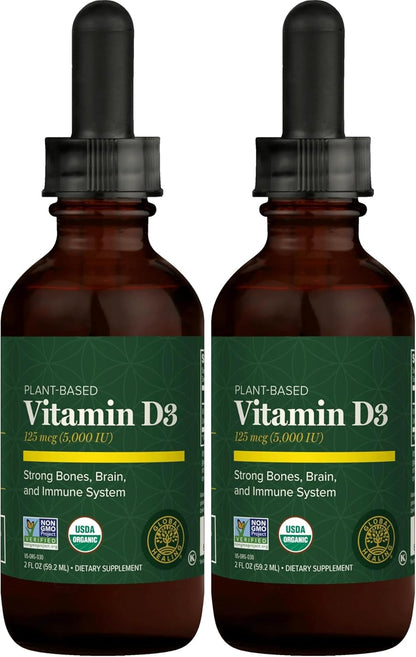 Global Healing Suplemento orgánico de vitamina D3 de 5000 UI, suple...