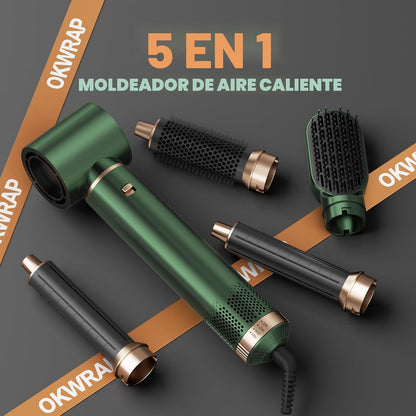 Cepillo secador de pelo 5 en 1, juego de cepillo secador de pelo me...