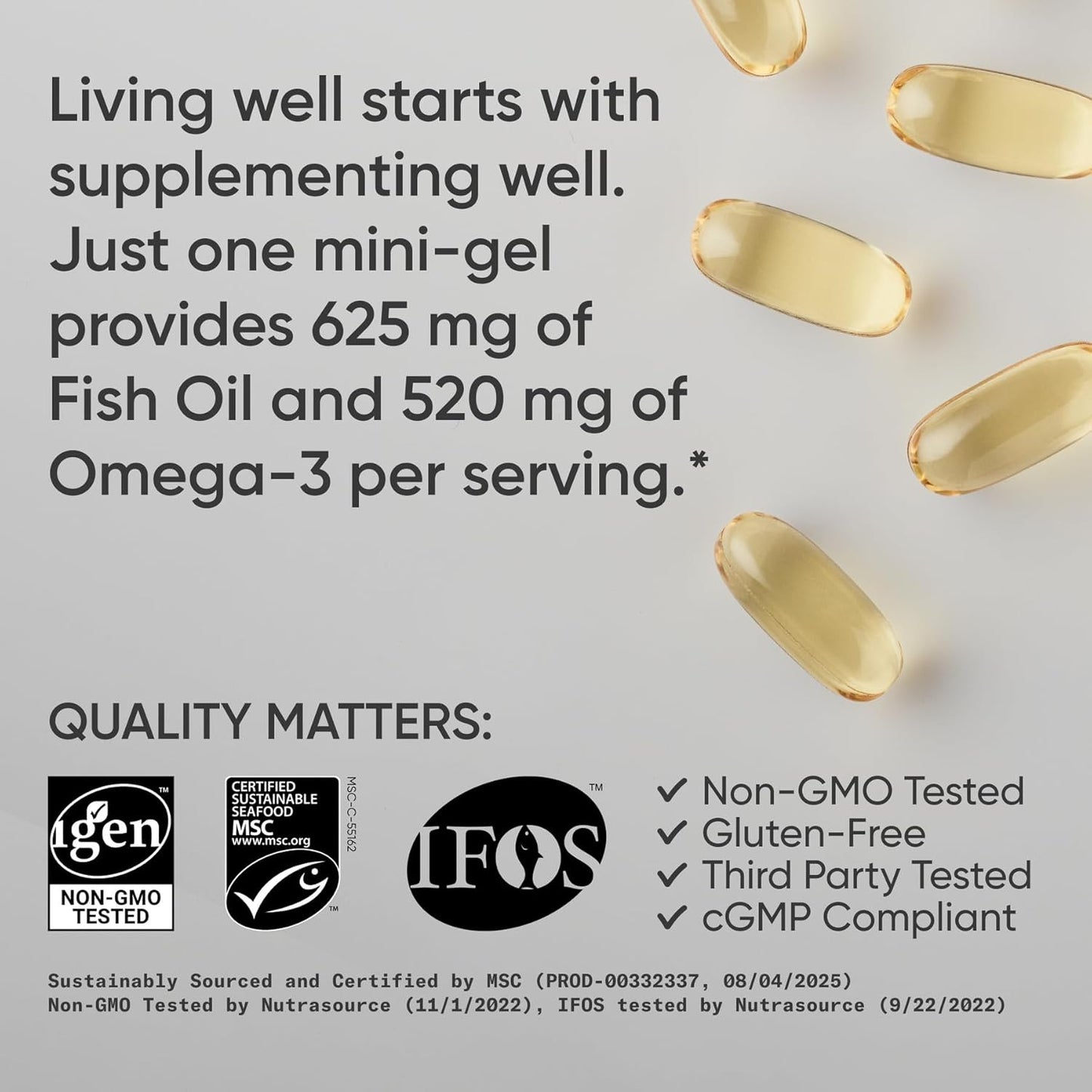 Sports Research® Aceite de pescado Omega-3 AlaskOmega Mini Geles 62...