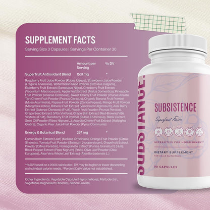 SUBSTANCE. Nature's Subsistence Superfruit Fusion - Mezcla orgá...