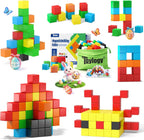 48 piezas de bloques magnéticos para juguetes de niños pequeños, ju...