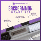 Get The Games Out - Juego de backgammon con maletín de juego de mes...