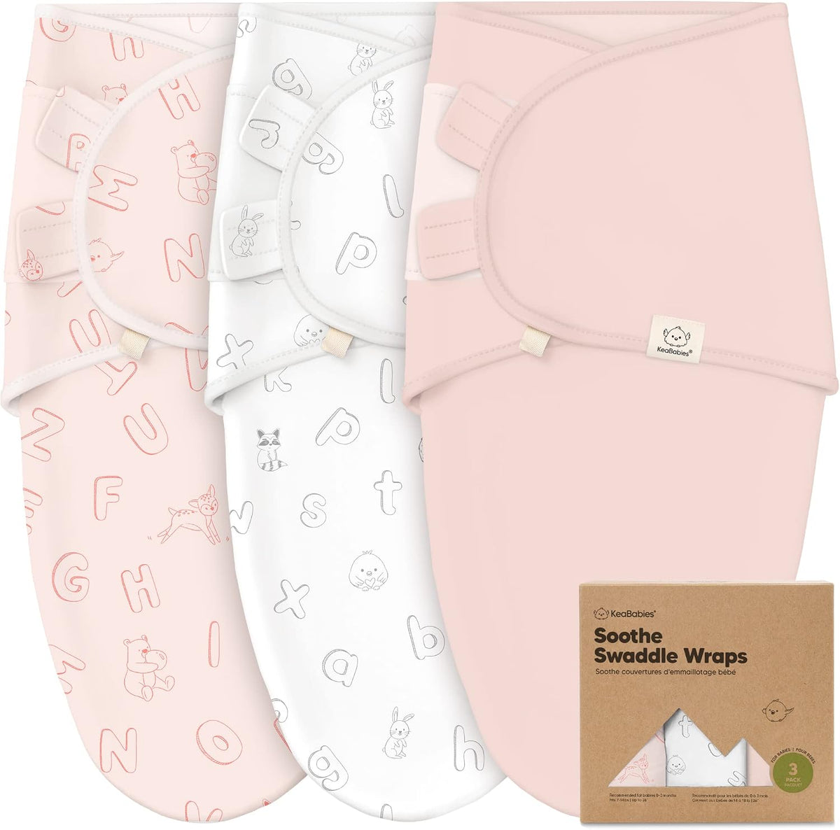 Paquete de 3 pañales orgánicos para recién nacidos, 0.5 TOG Abc Lan...