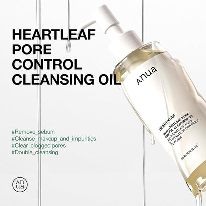 Set de Principiante de 3 Pasos para Piel de Vidrio de ANUA, Doble Limpieza con Suero Facial, Limpiador en Aceite y Jabón Facial con Heartleaf, Rutina Diaria con Niacinamida, Set de Cuidado de la Piel