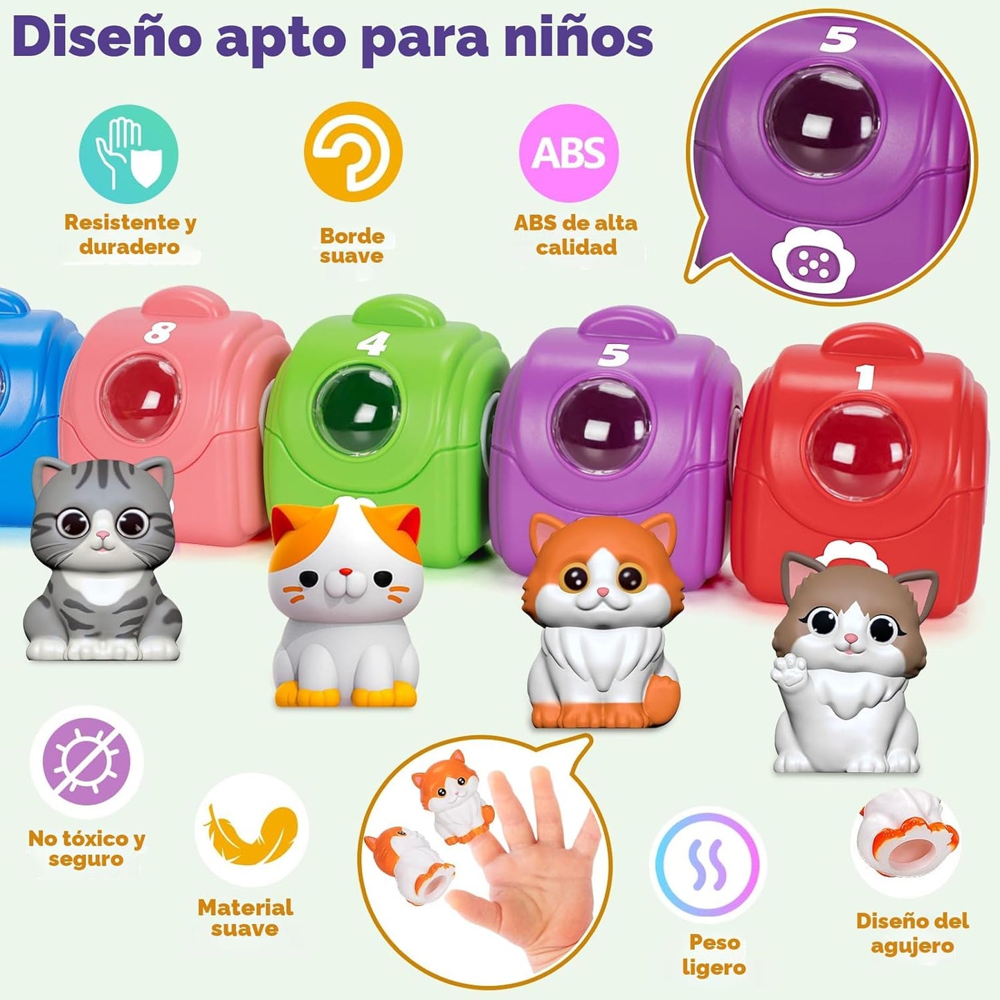 Juguetes de aprendizaje para niños pequeños de 1, 2, 3 años, 20 pie...