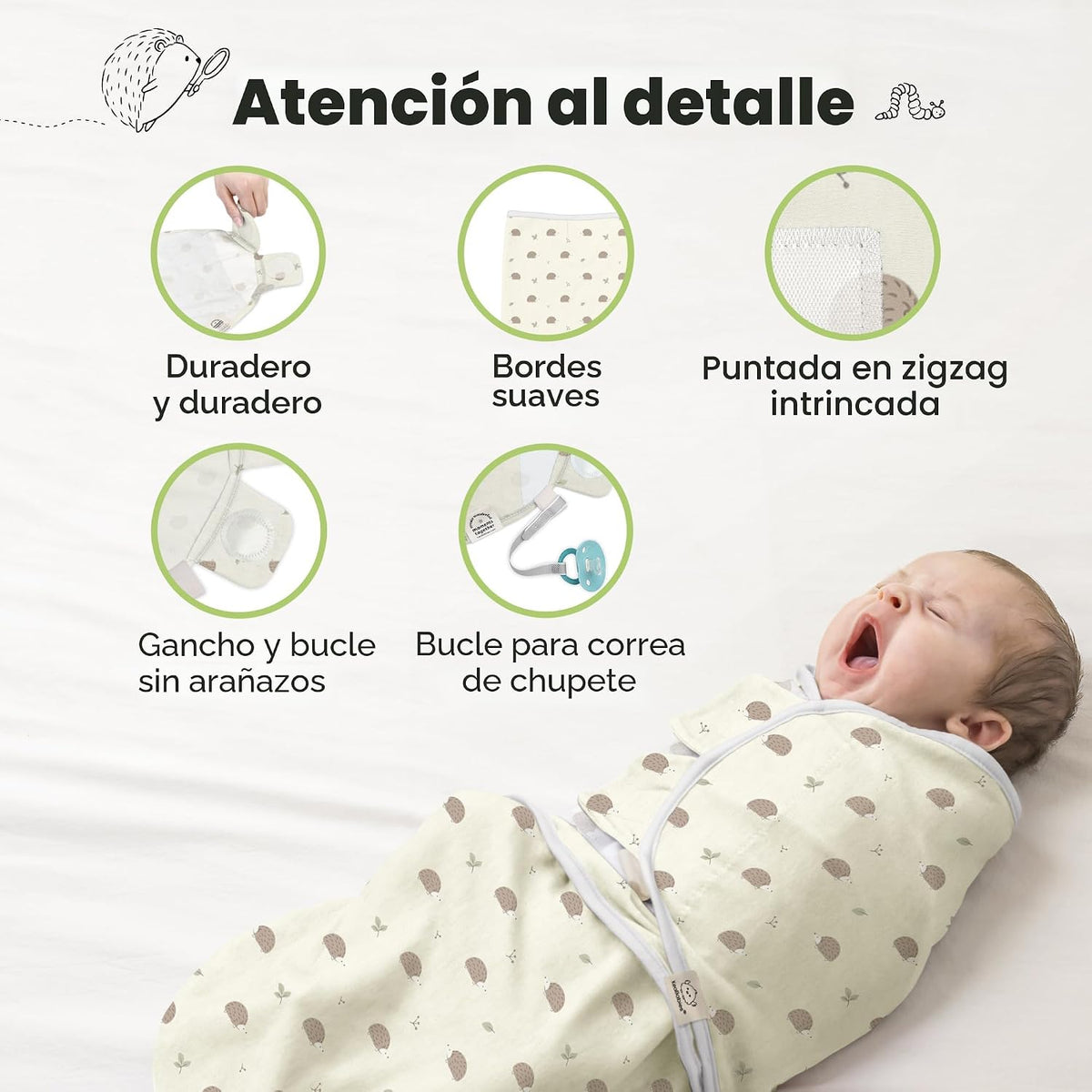 KeaBabies Paquete de 3 Sacos de Dormir Orgánicos para Bebés - Pañal...