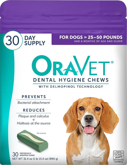 OraVet Masticables dentales para perros, masticables para cuidado y...