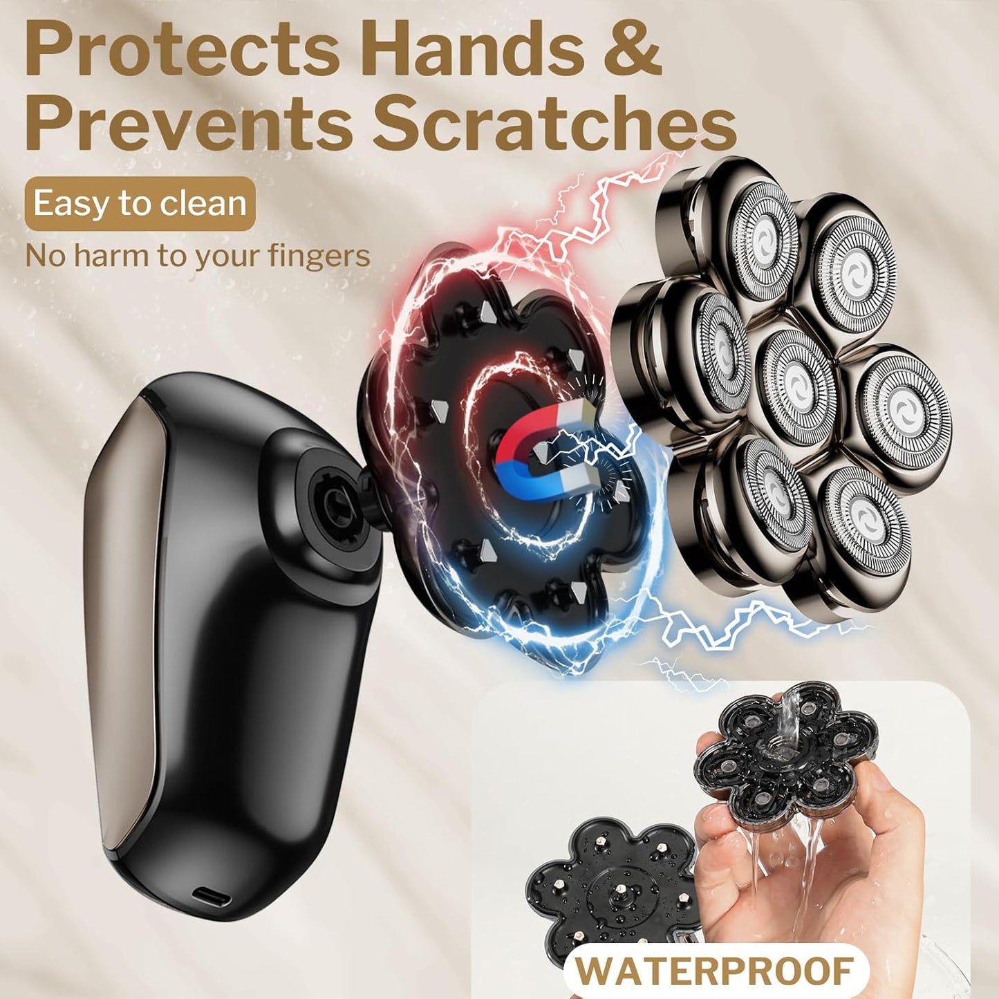 SHPAVVER ETHUP Afeitadoras de cabeza para hombres calvos: maquinill...